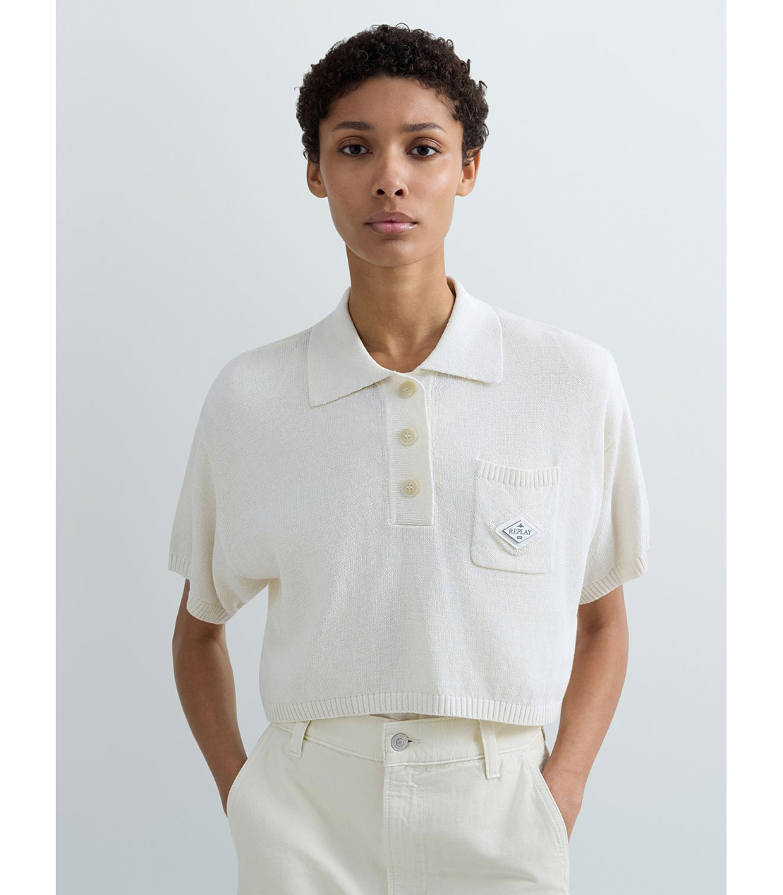 クロップドポロシャツ 詳細画像 ホワイト 6